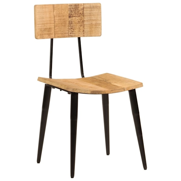 vidaXL Matstolar 2 st 44x40x80 cm massivt mangoträ Brun