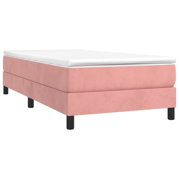 vidaXL Sängram rosa 90x190 cm sammet Rosa