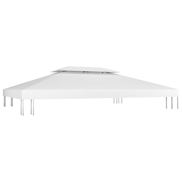 vidaXL Paviljongtak med ventilering 310 g/m² 4x3 m vit Vit