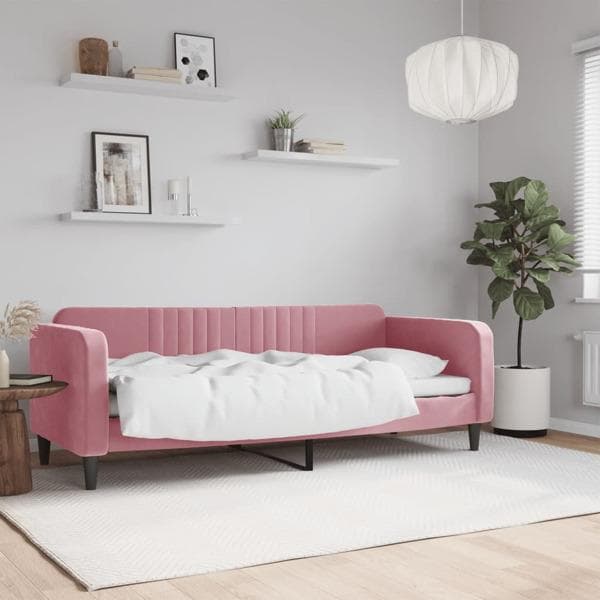 vidaXL Dagbädd rosa 80x200 cm sammet Rosa