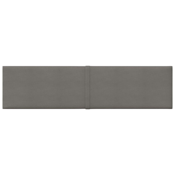 vidaXL Väggpaneler 12 st ljusgrå 60x15 cm tyg 1,08 m² Grå