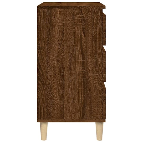 vidaXL Sängbord rökfärgad brun ek 40x35x70 cm konstruerat trä Brun