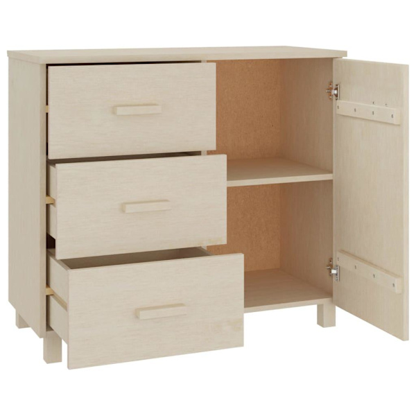 vidaXL Skänk HAMAR honungsbrun 90x40x80 cm massiv furu Brun