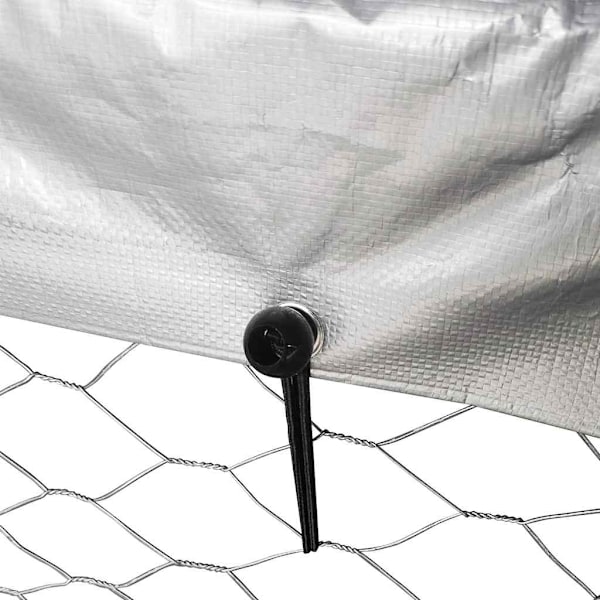 vidaXL Hundgård med tak för utomhusbruk 400x200x150 cm Silver