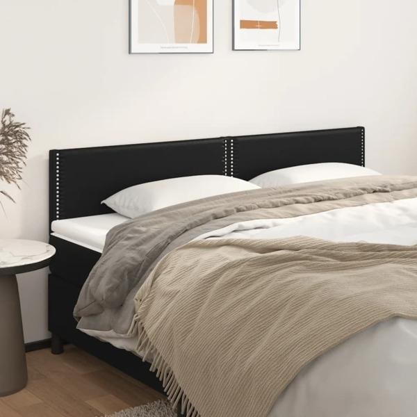 vidaXL Huvudgavlar 2 st svart 100 x 5 x 78/88 cm konstläder Svart
