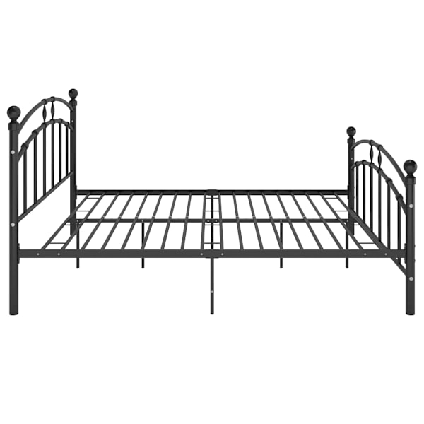 vidaXL Sängram utan madrass svart metall 140x200 cm Svart