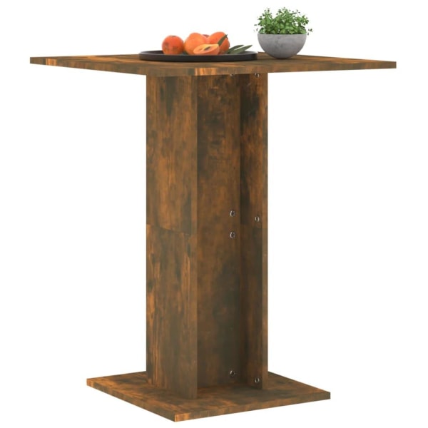 vidaXL Cafébord rökfärgad ek 60x60x75 cm konstruerat trä Brun