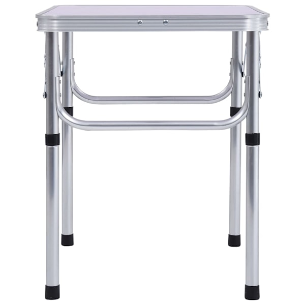 vidaXL Hopfällbart campingbord vit aluminium 60x45 cm Vit