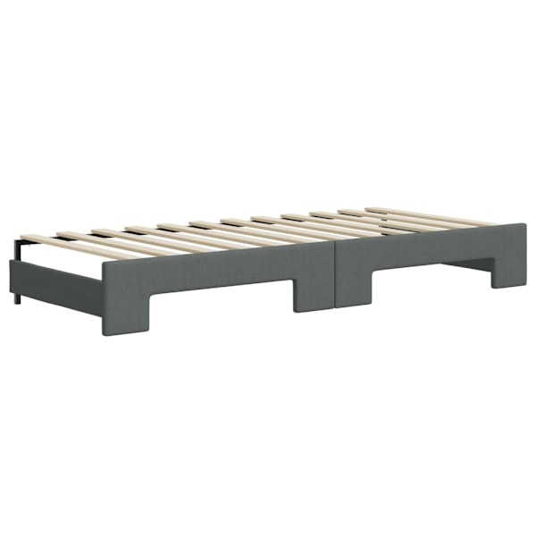 vidaXL Dagbädd utdragbar mörkgrå 100x200 cm tyg Grå