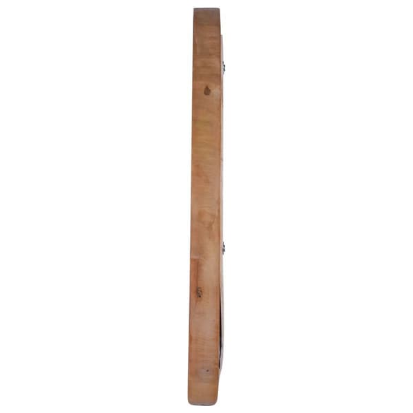 vidaXL Väggspegel rund 28 cm teak Brun