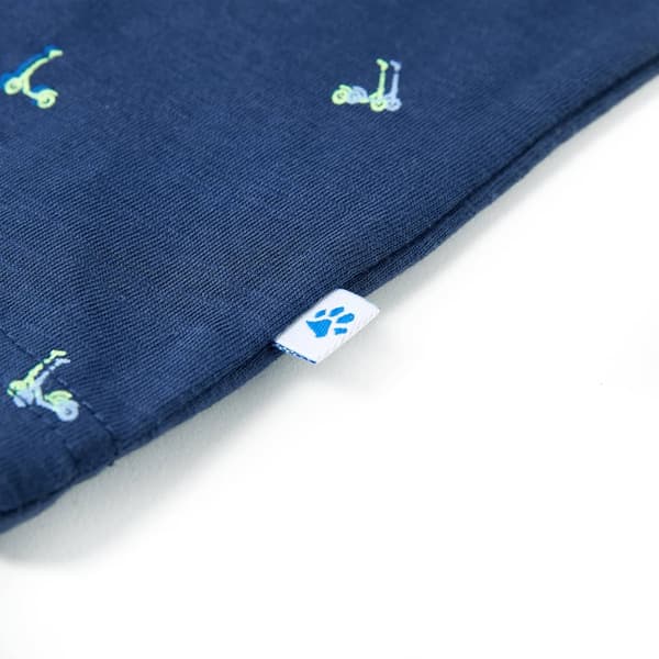 vidaXL T-shirt för barn mörkgrå 128 Blå