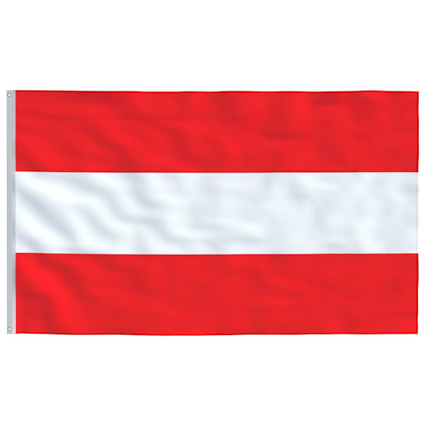 vidaXL Österrikes flagga med flaggstång 5,55 m aluminium
