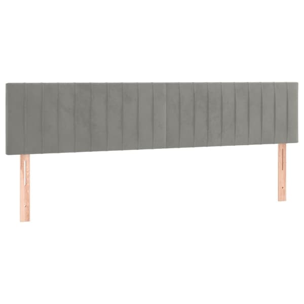 vidaXL Ramsäng med madrass ljusgrå 200x200 cm sammet Grå