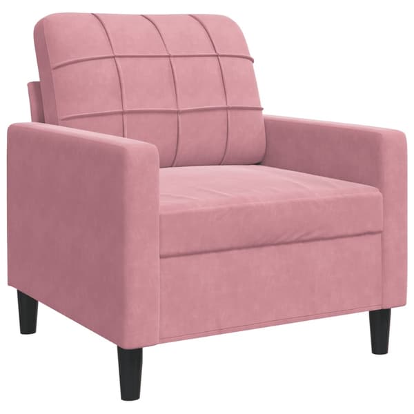 vidaXL Soffgrupp med dynor 4 delar rosa sammet Rosa