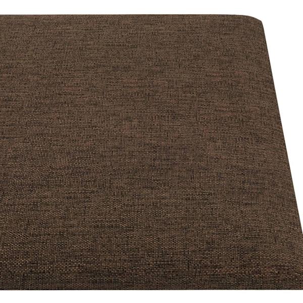 vidaXL Väggpaneler 12 st brun 90x15 cm tyg 1,62 m² Brun