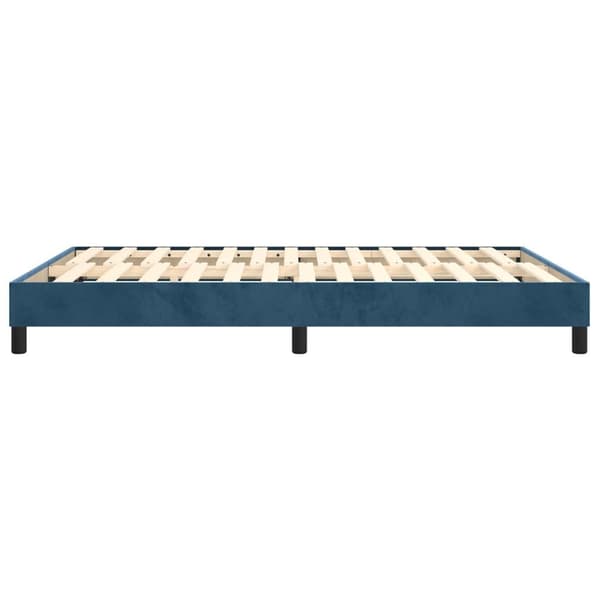 vidaXL Ramsäng mörkblå 140x190 cm sammet Blå