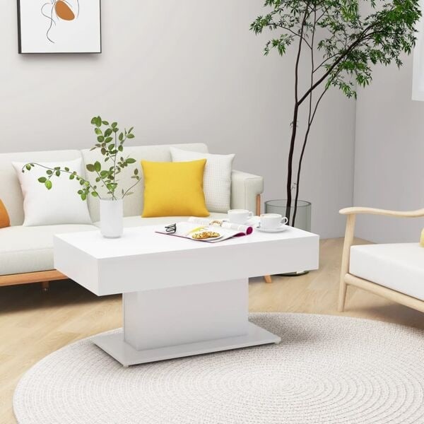 vidaXL Soffbord vit 96x50x45 cm konstruerat trä Vit