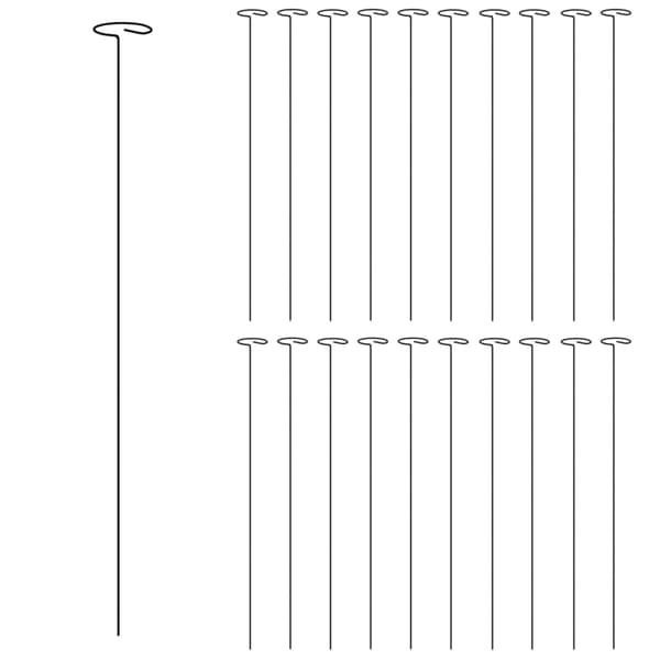 vidaXL Växtstöd 20 st mörkgrön 61 cm stål