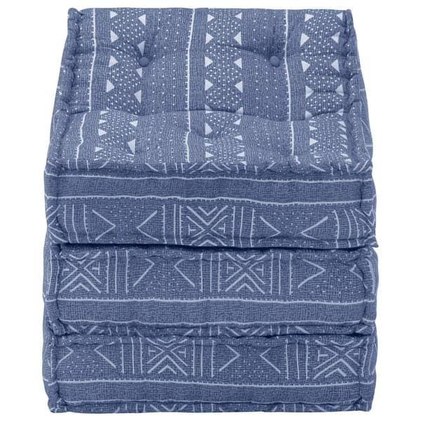 vidaXL Modulpuff indigo tyg Blå
