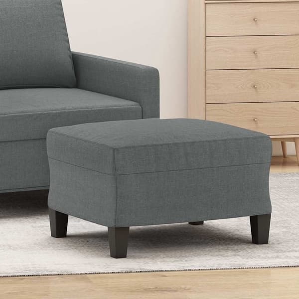 vidaXL Fotpall mörkgrå 60x50x41 cm tyg Grå