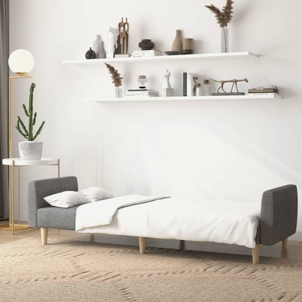 vidaXL Bäddsoffa 2-sits ljusgrå tyg Grå