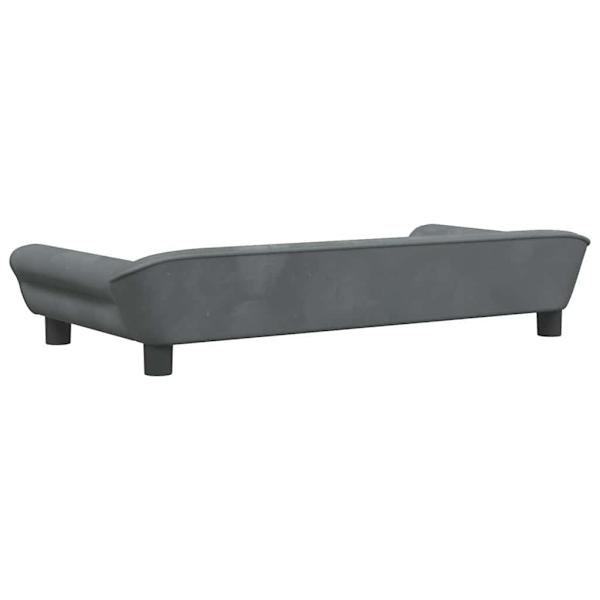 vidaXL Hundbädd mörkgrå 100x50x21 cm sammet Grå