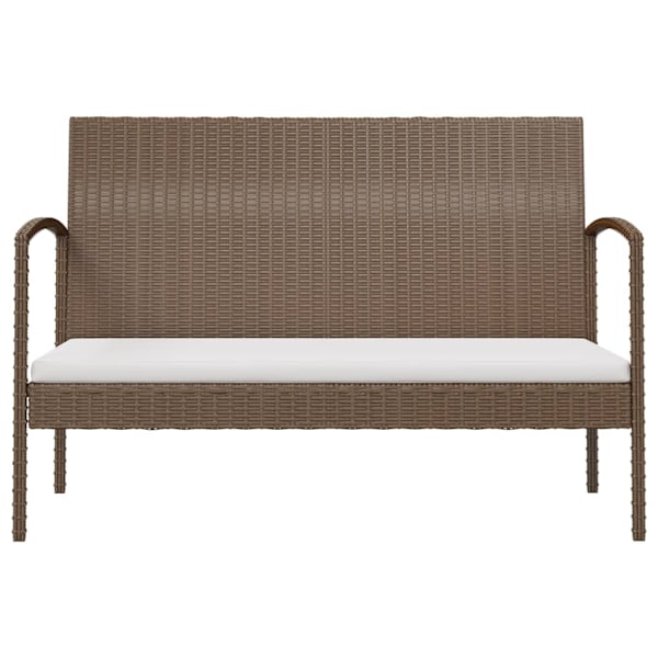 vidaXL Loungegrupp med dynor 16 delar konstrotting brun Brun