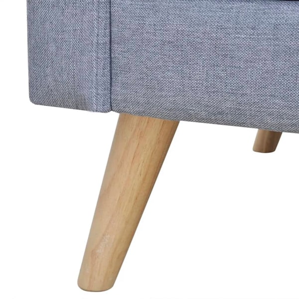 vidaXL Soffa i tyg 3-sitsig ljusgrå grå