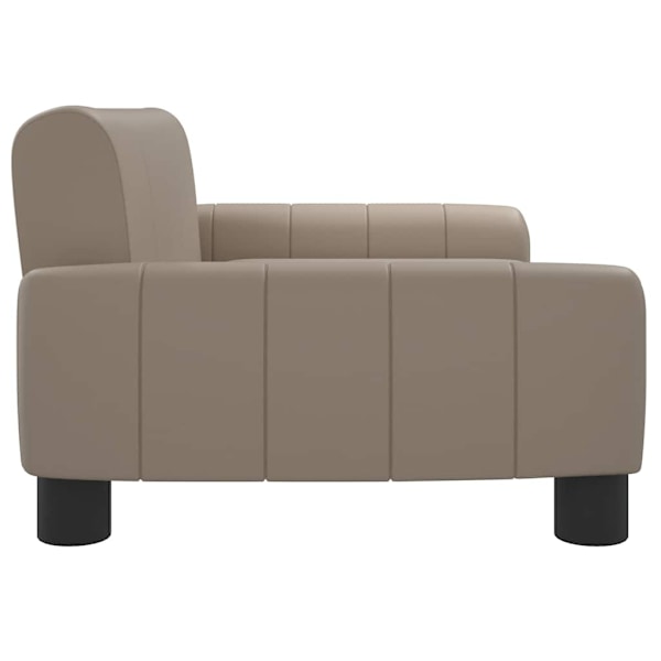 vidaXL Hundbädd cappuccino 70x45x30 cm konstläder Brun