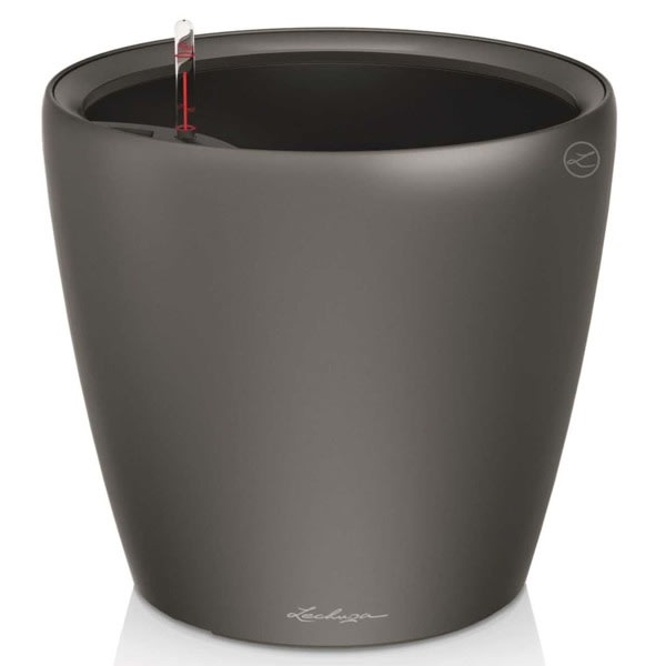 LECHUZA Blomkruka CLASSICO LS 35 ALL-IN-ONE metallisk kolgrå 16063 grå