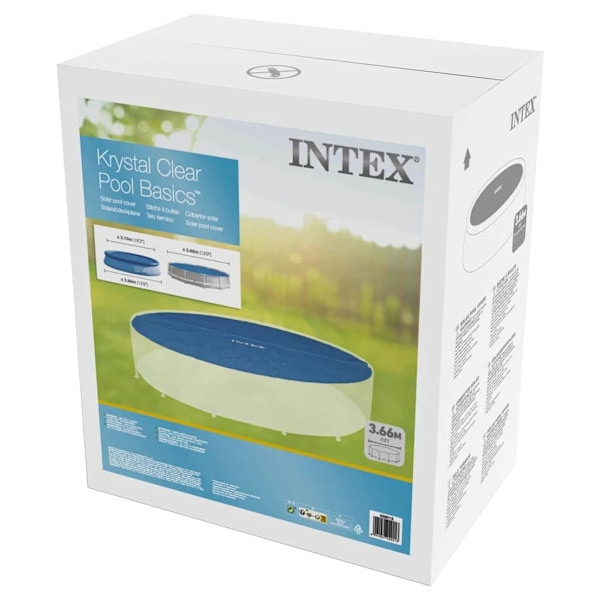 INTEX Poolöverdrag solenergi blå 348 cm polyeten Blå