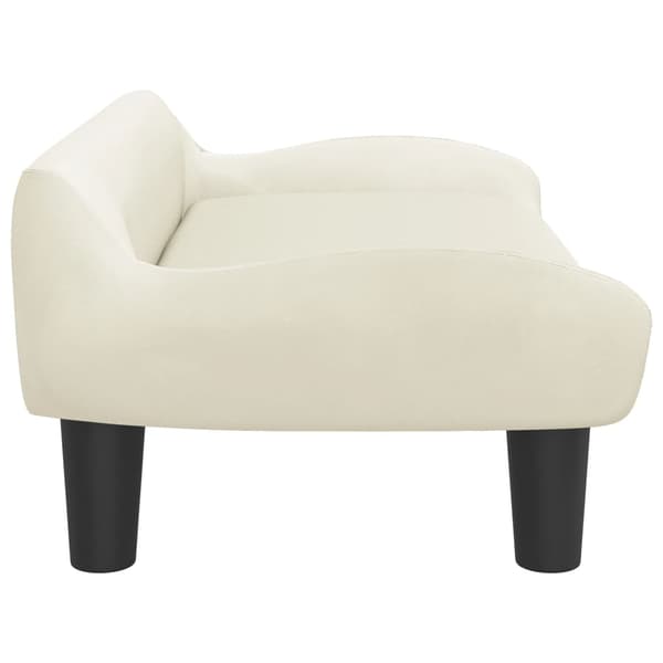 vidaXL Barnsoffa gräddvit 70x40x24 cm sammet Kräm