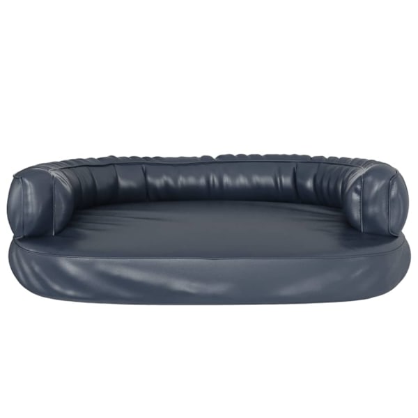 vidaXL Ergonomisk hundbädd mörkblå 88x65 cm konstläder Blå