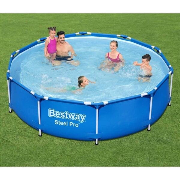 Bestway Pool med stålram Steel Pro 305x76 cm Blå