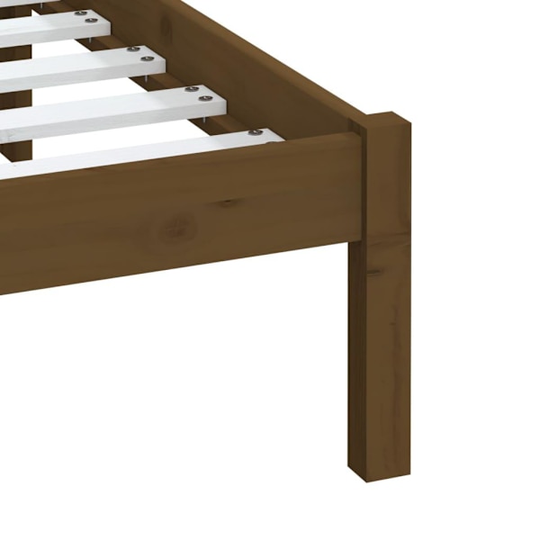 vidaXL Sängram honungsbrun massiv furu 200x200 cm Brun