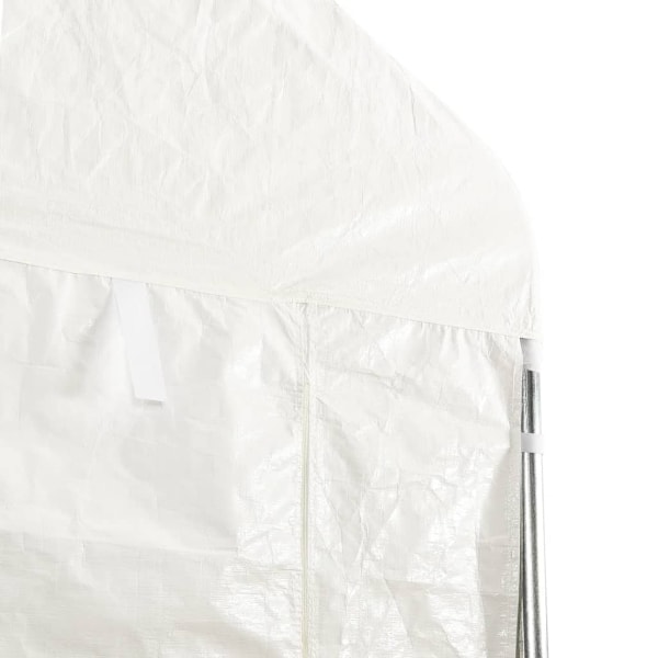 vidaXL Paviljong med tak vit 15,61x2,28x2,69 m polyeten Vit