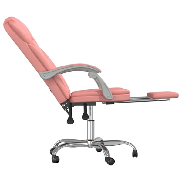 vidaXL Kontorsstol rosa konstläder Rosa