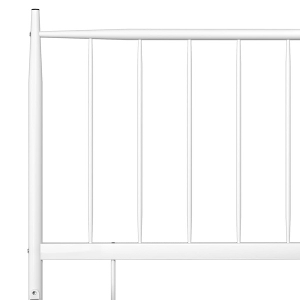 vidaXL Sängram vit metall 180x200 cm Vit