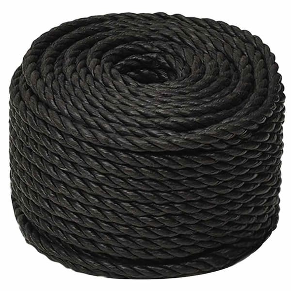 vidaXL Rep svart 12 mm 50 m polypropen