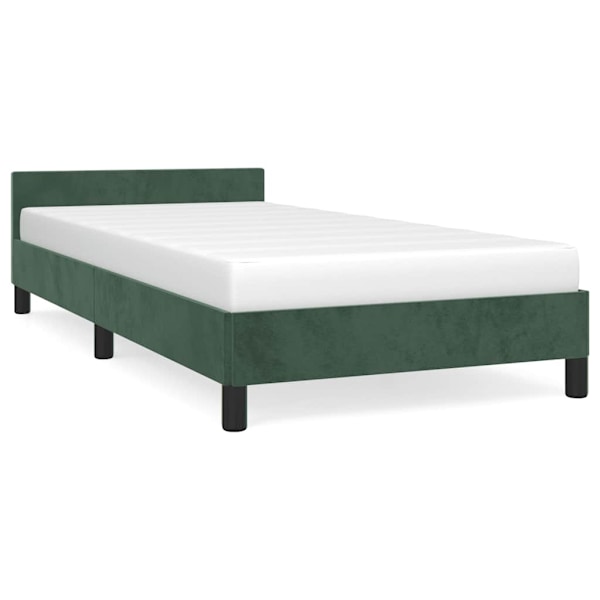 vidaXL Sängram utan madrass mörkgrön 80x200 cm sammet Grön