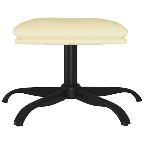 vidaXL Fotpall gräddvit 60x60x36 cm konstläder Kräm