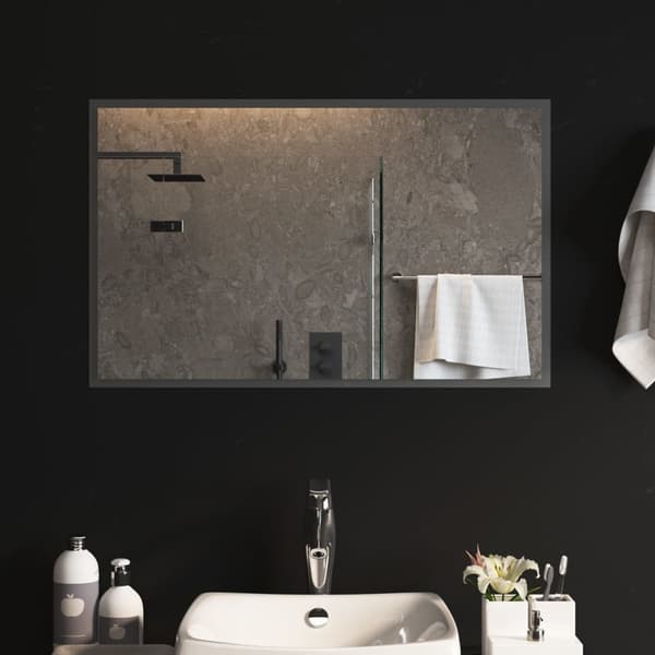 vidaXL Badrumsspegel LED 50x80 cm Transparent