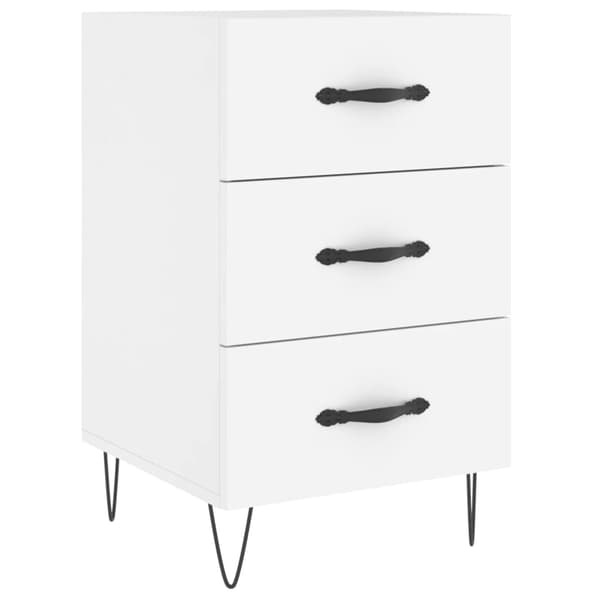 vidaXL Sängbord vit 40x40x66 cm konstruerat trä Vit
