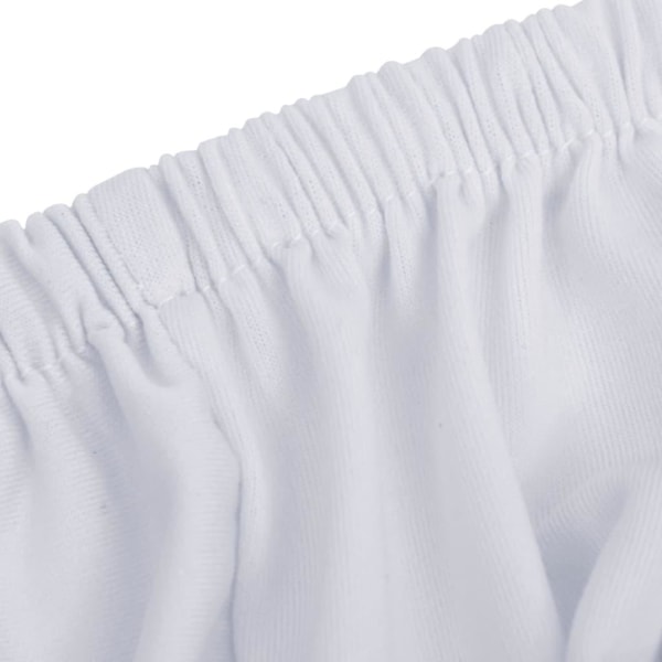 vidaXL Sofföverdrag 2-sits med stretch vit polyesterjersey Vit