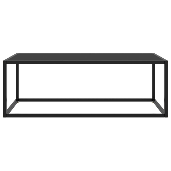 vidaXL Soffbord svart med svart glas 100x50x35 cm Svart