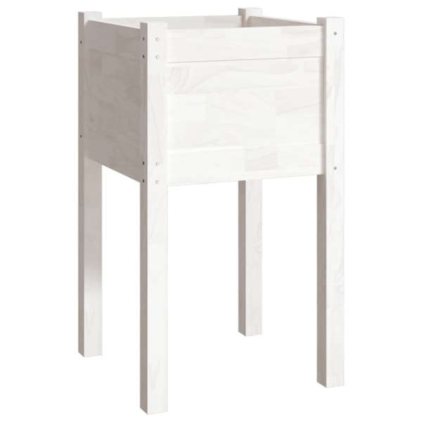 vidaXL Odlingslåda vit 40x40x70 cm massiv furu Vit