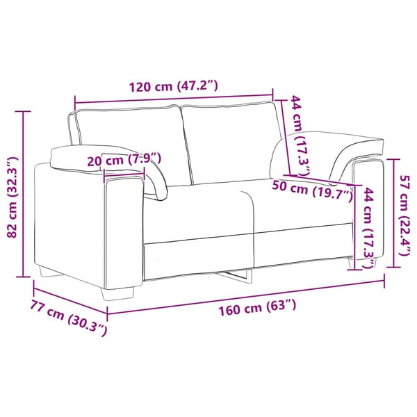 vidaXL Soffa 2 st Mörkgrön tyg Grön