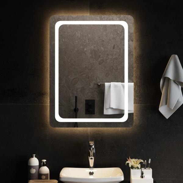 vidaXL Badrumsspegel LED 60x80 cm Transparent