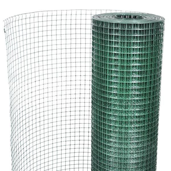 vidaXL Hönsnät galvaniserat med PVC-beläggning 10x1 m grön Grön