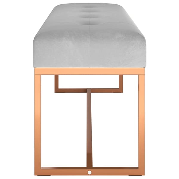 vidaXL Bänk grå 110x36x45 cm sammet Grå